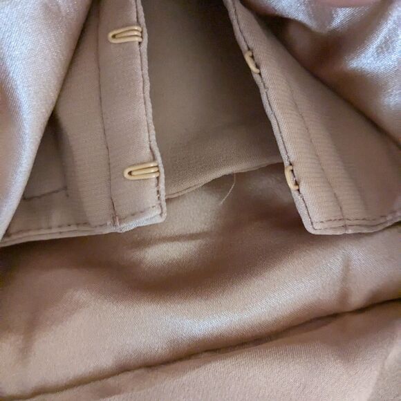 Badgley Mischka Midi Dress Cocktail Gown Black 8 Lace Strapless Glam Classic - Picture 12 of 16